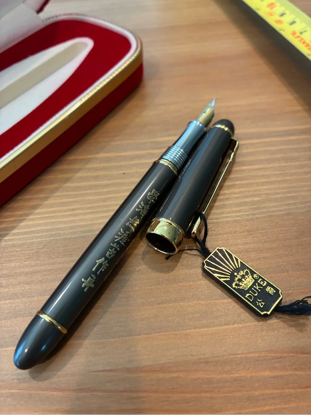 DUKE 22K GP Fountain Pen Farn Stationary Co, LTD with engraving Untested